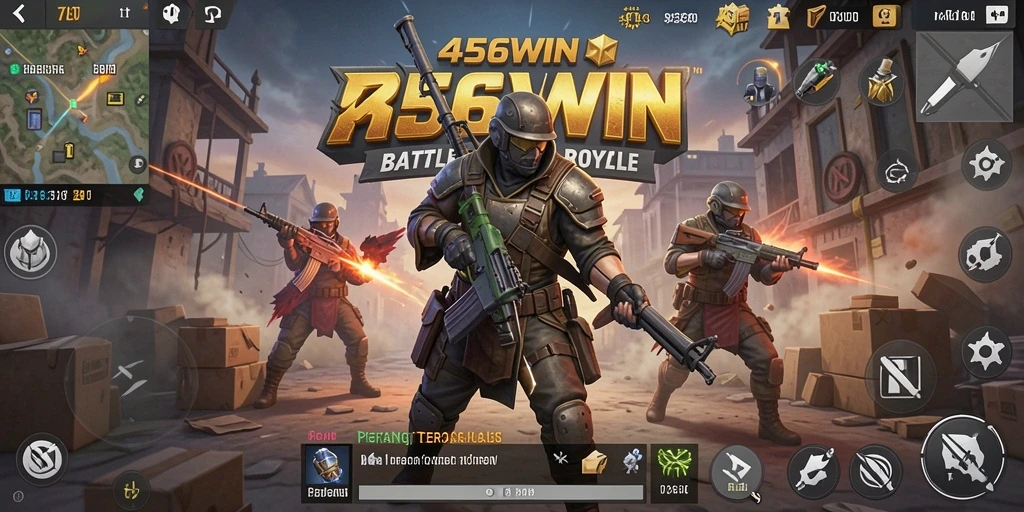 Gameplay seru di <strong>456WIN</strong> saat pertarungan Battle Royale berlangsung.