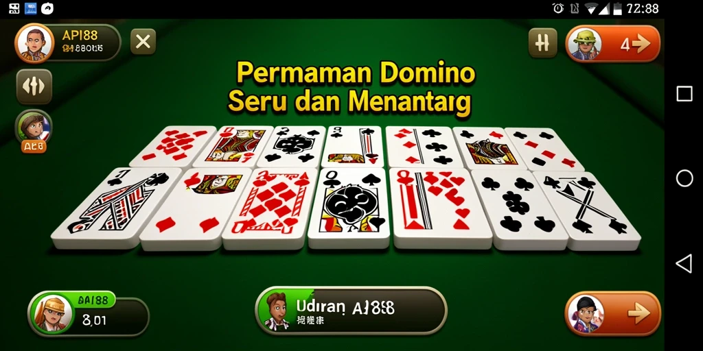 Gambaran gameplay seru permainan domino di API88.