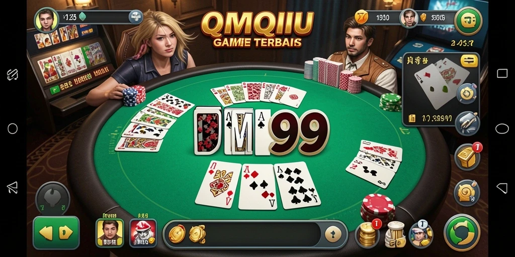 Screenshot DMD999 menampilkan aksi seru permainan QiuQiu.