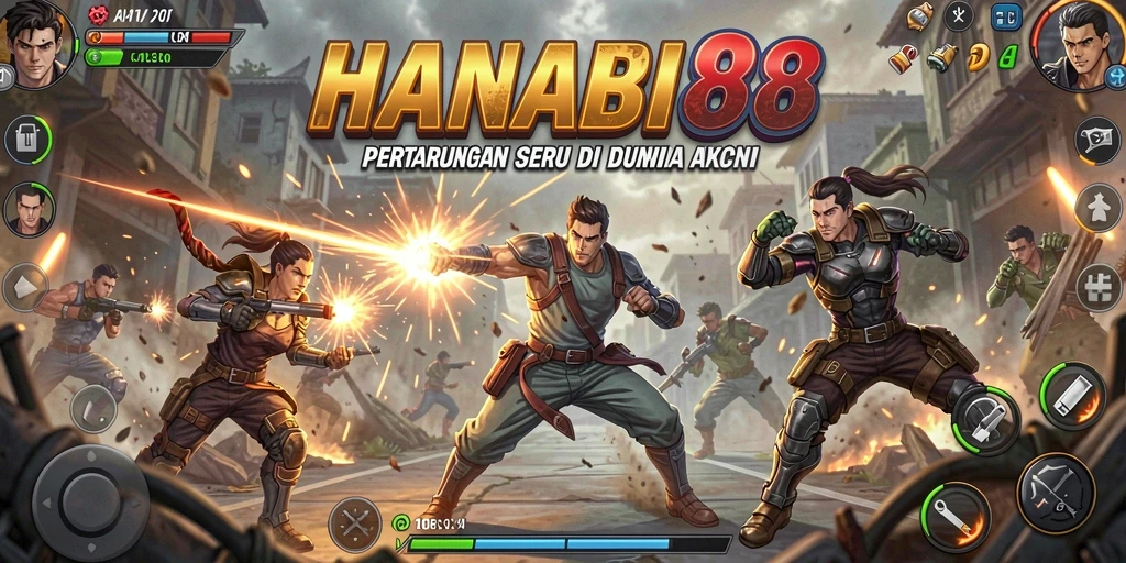 Tampilan gameplay HANABI88 yang menegangkan dan penuh aksi.