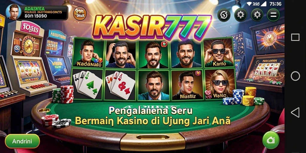 Tampilan menarik dan seru dari gameplay KASIR777 di kasino.