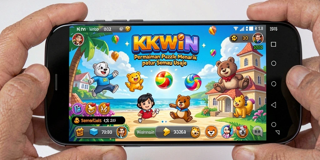 Tampilan gameplay KKWIN yang menarik dengan berbagai puzzle.