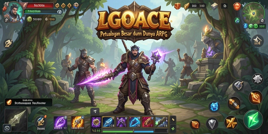Tangkapan layar LGOACE memperlihatkan pertempuran seru di dunia ARPG.