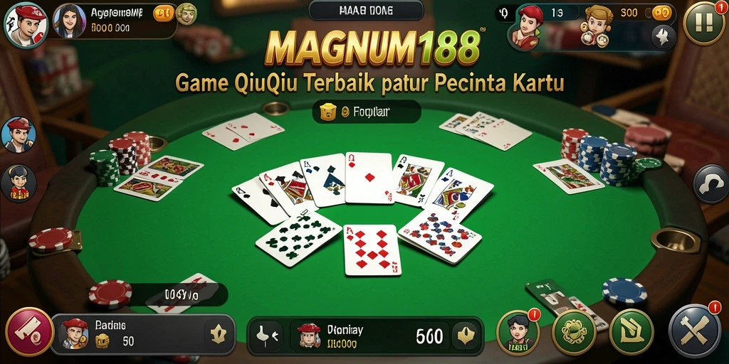 Tampilan gameplay seru dalam MAGNUM188 saat bermain QiuQiu.