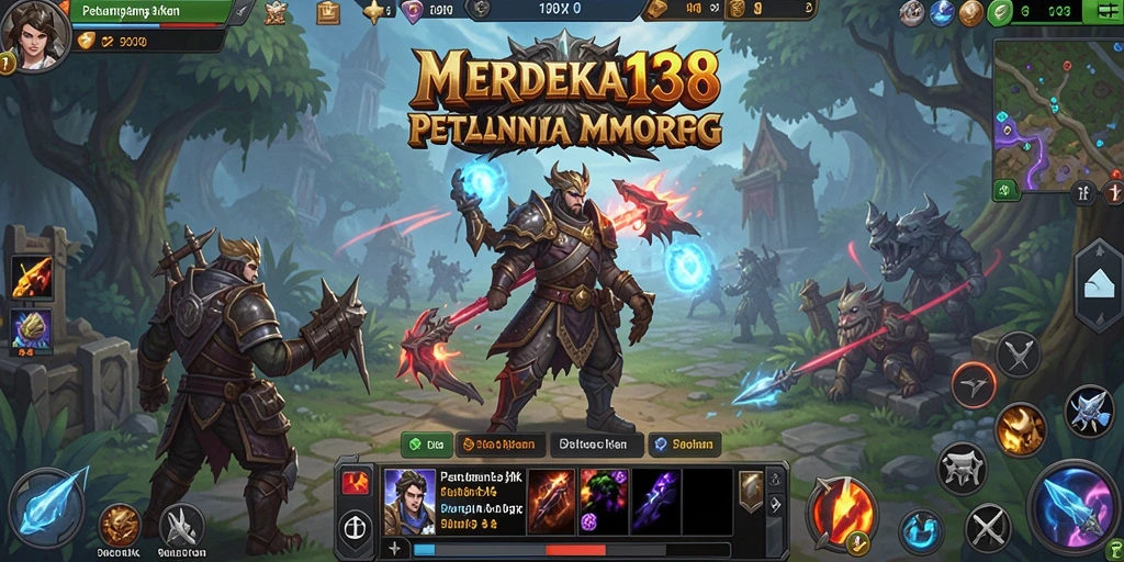 Tangkapan layar gameplay MERDEKA138 yang menampilkan pertarungan epik dan petualangan mendebarkan.