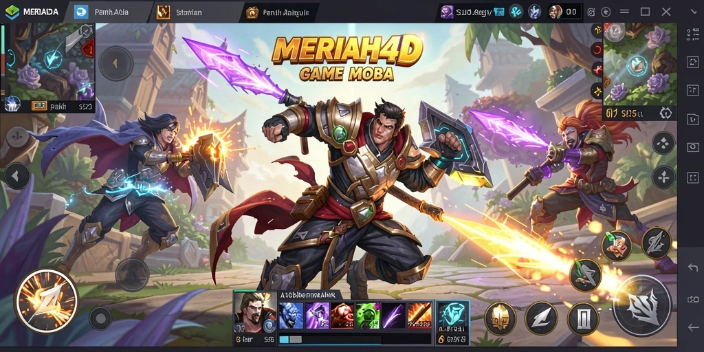 Tangkapan layar utama gameplay MOBA MERIAH4D yang mendebarkan.