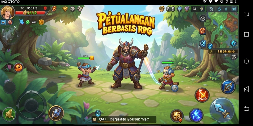 Tangkapan layar gameplay MIOTOTO yang menampilkan aksi pertempuran yang intens.