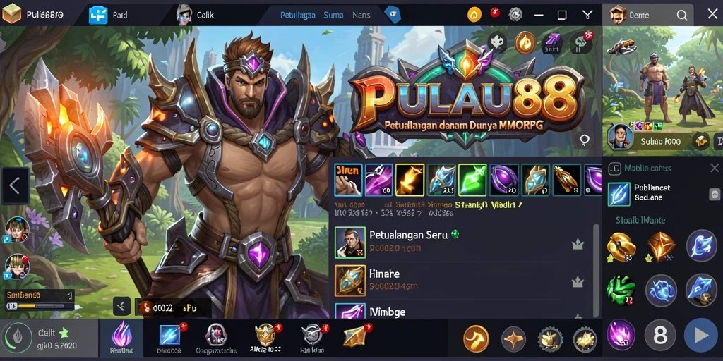 Gameplay mendebarkan dari PULAU88 dalam dunia MMORPG.