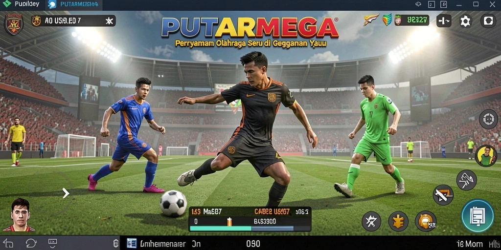 Screenshot PUTARMEGA menampilkan aksi seru dalam permainan olahraga.