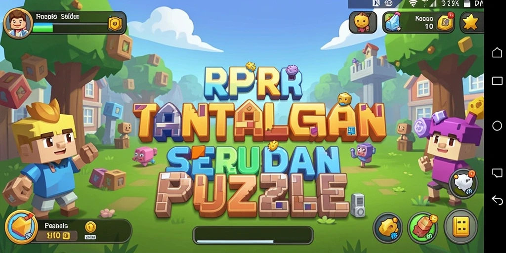 Screenshot gameplay RPRR menampilkan tantangan puzzle yang seru.