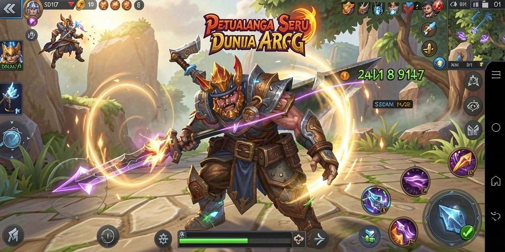 Tampilan gameplay ARPG seru dalam SD107 yang memukau.