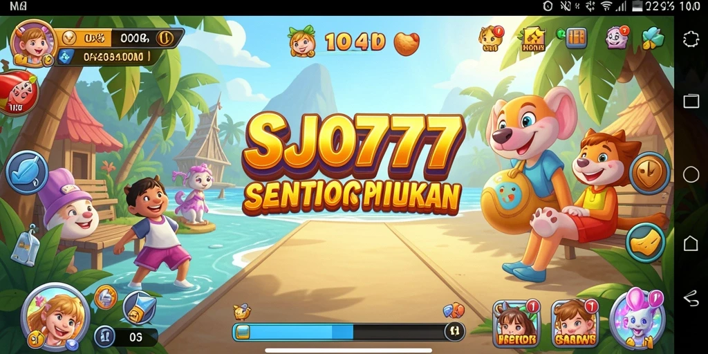 Tampilan gameplay SJO777 yang ceria dan mengasyikkan