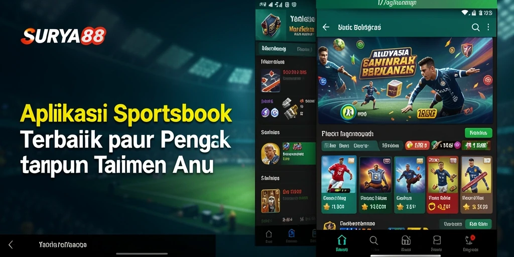 Tampilan menarik dan interaktif dari gameplay Sportsbook SURYA88.