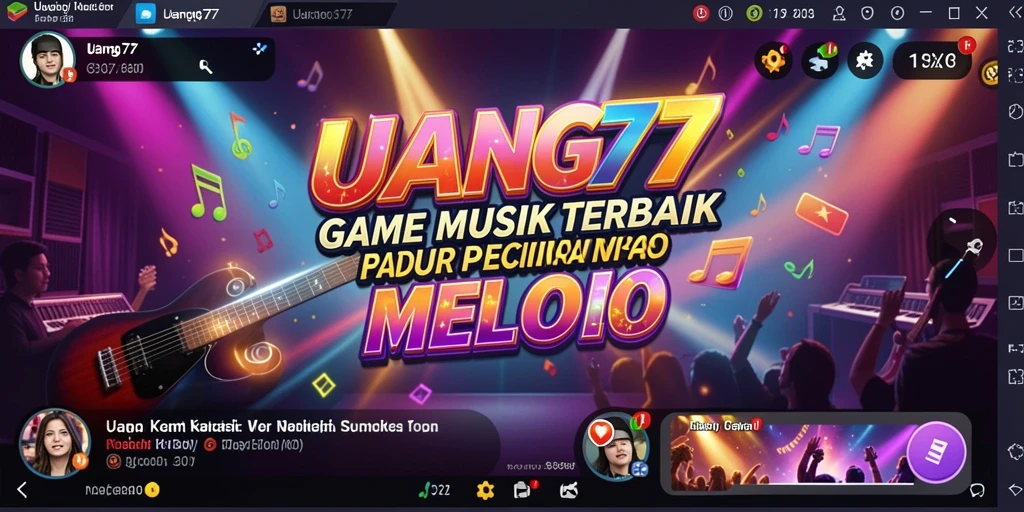 Screenshot gameplay UANG77 menampilkan keseruan bermain musik.