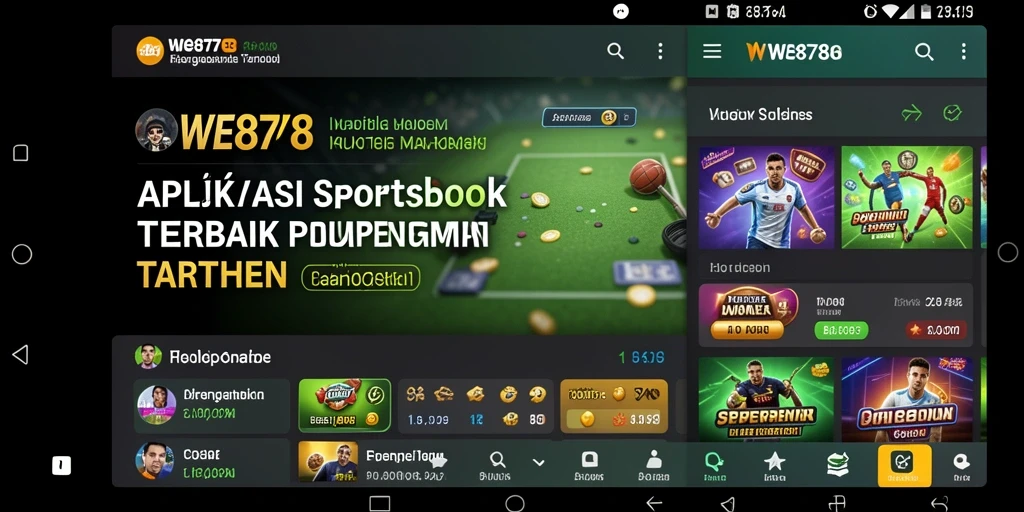 Tampilan gameplay Sportsbook yang menarik dan intuitif.