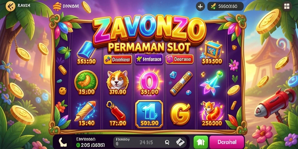 Tampilan gameplay menarik dari ZAVONZO dengan grafis slot yang menawan.